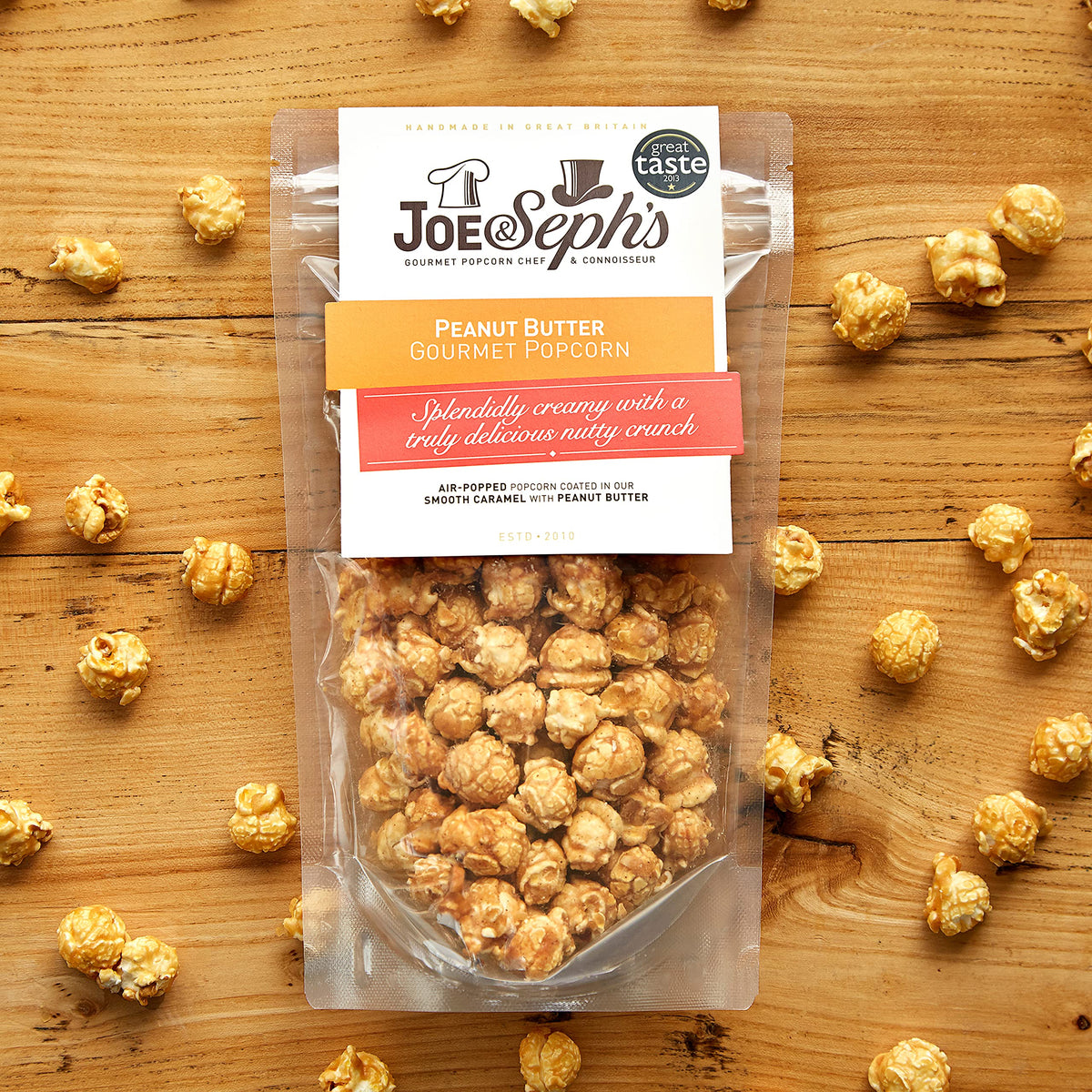 Joe & Seph's Peanut Butter Popcorn - 2 Star Great Taste Award Winner | 4 x 80g Bags | Air-Popped Sweet & Salted
