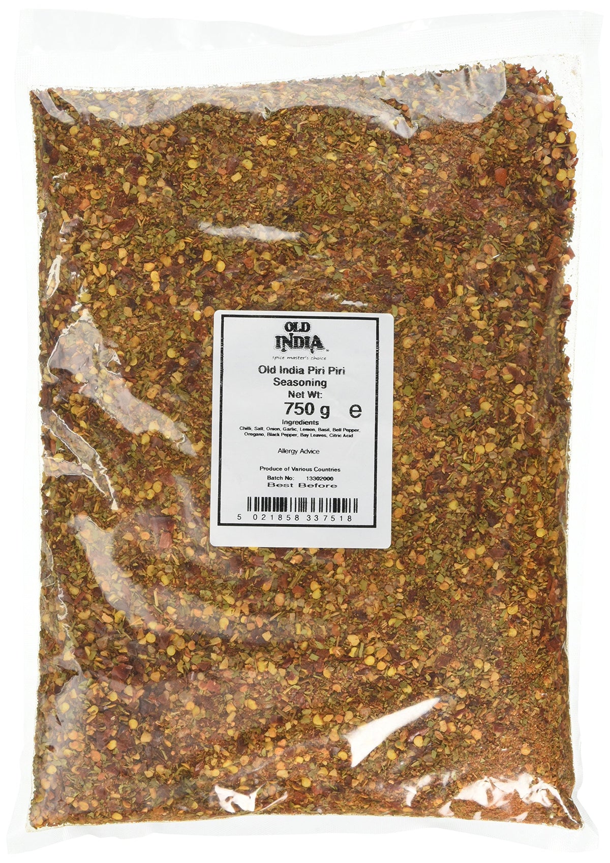 Old India Piri Piri Seasoning - 100% Natural, Additive-Free, GMO-Free | 750g